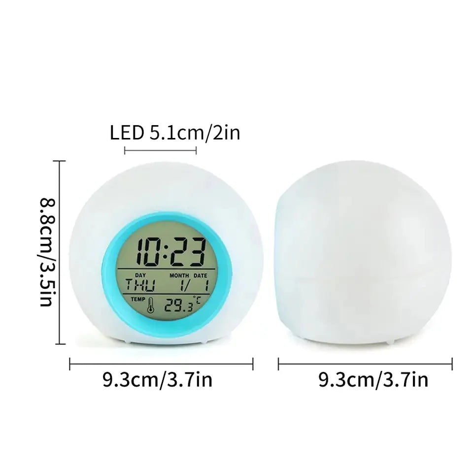 Digital Alarm Clock, 7 Color