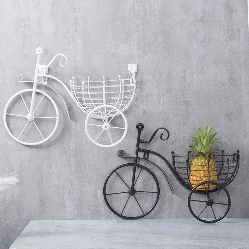 Bicycle Design Wall Basket For Home Decoration