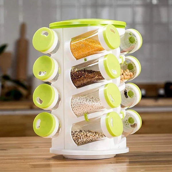 16pcs Rotating Spice Rack