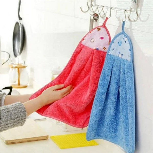 Super Soft Absorbent Hanging Towel For Kitchen And Bathroom (Pack Of 2)