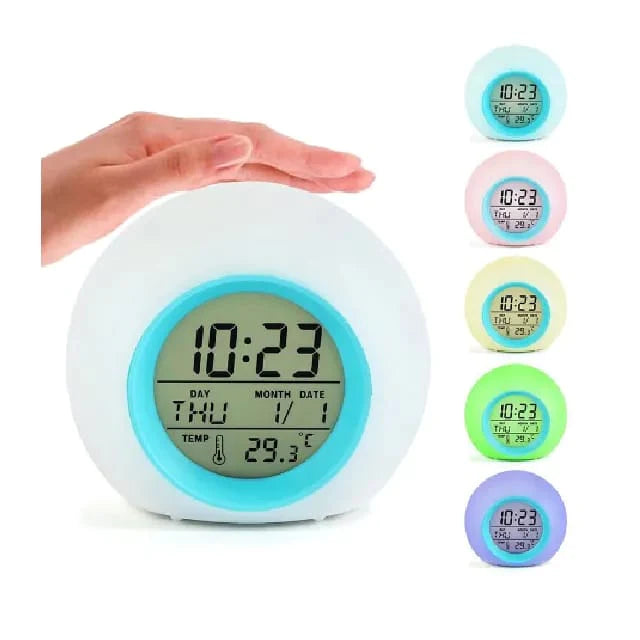 Digital Alarm Clock, 7 Color