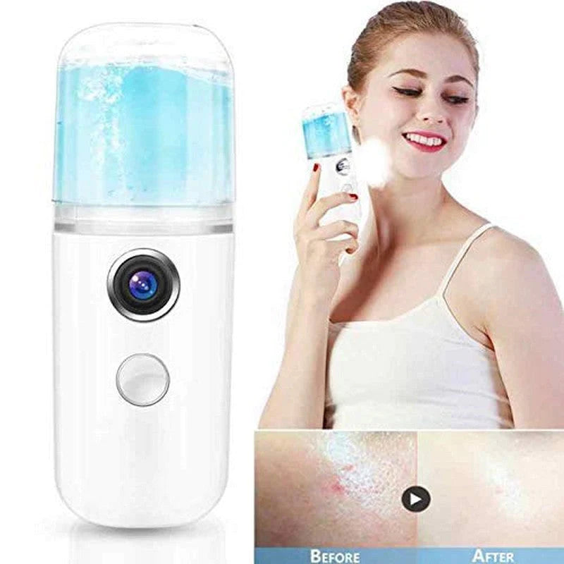 Nano Mister Mist USB Rechargeable Portable Mini Facial Steamer - Anti-Aging Wrinkle Women Beauty Skin Care Tool
