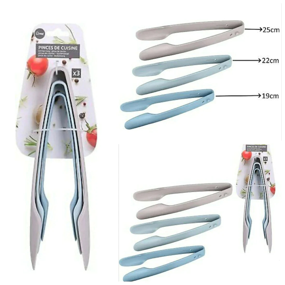 Silicone 3 Pcs Tong