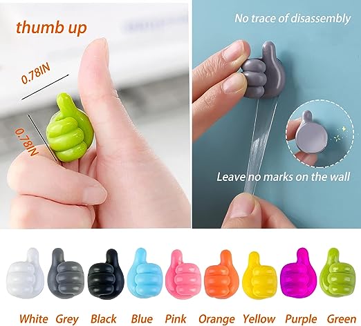 Self-Adhesive Thumb Hook(Pack of 10)
