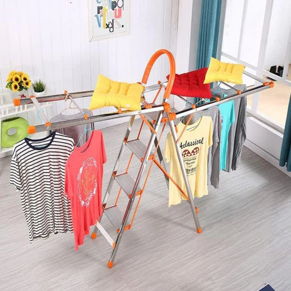 Multi-Usage Aluminium Clothes Drying Rack With Ladder