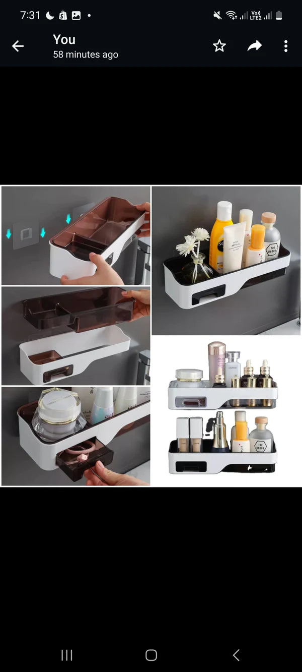 Wall Mounted Shelf With Drawer