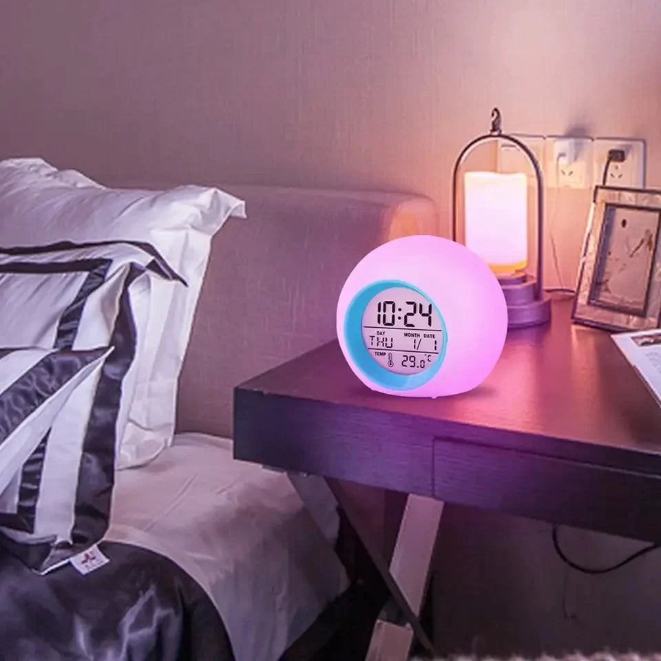 Digital Alarm Clock, 7 Color