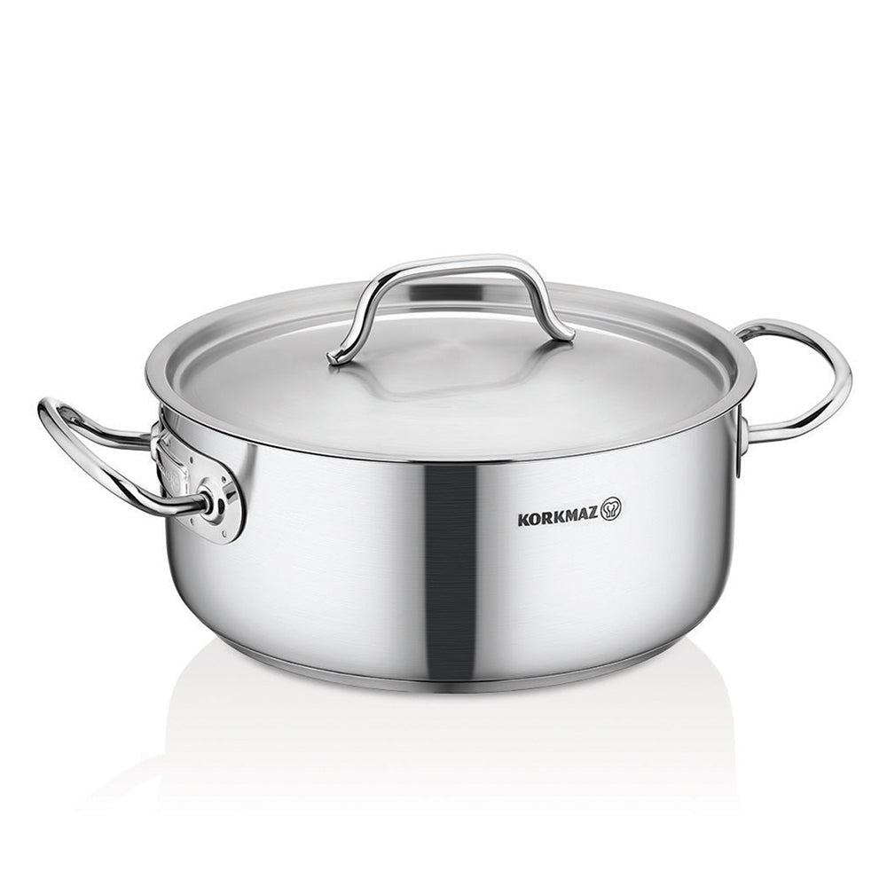 KORKMAZ ALFA Low Casserole 28 x 9 cm (5.5 Liters)