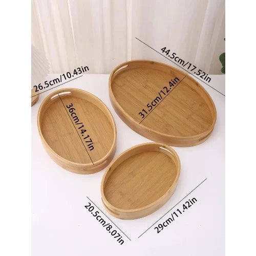 Wooden Serving Trays (Set Of 3)