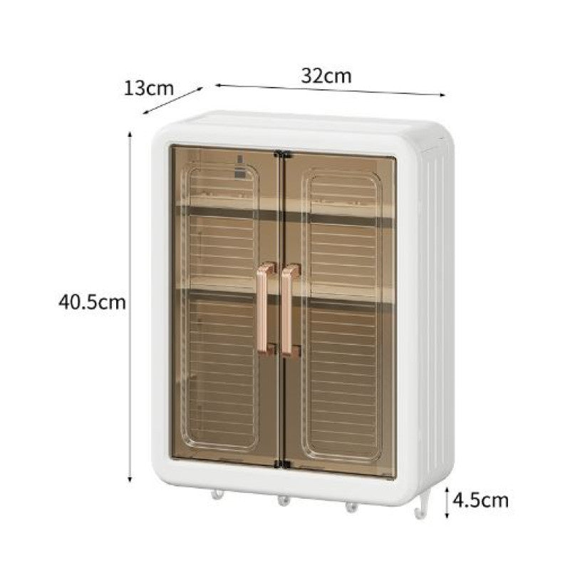 Wall-Mounted Storage Rack with Magnetic Suction