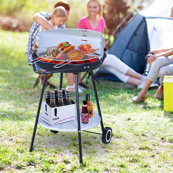 Open grill outdoor portable grill round BBQ plate