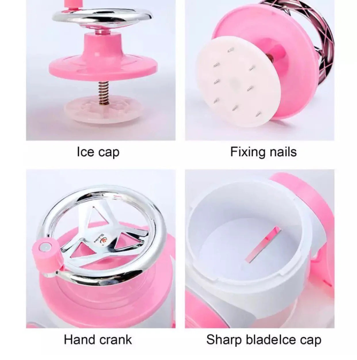 Portable Manual Ice Shaver Snow Ball Machine, Mini Ice Shaving Machine, Ice Cream Grinding Machine