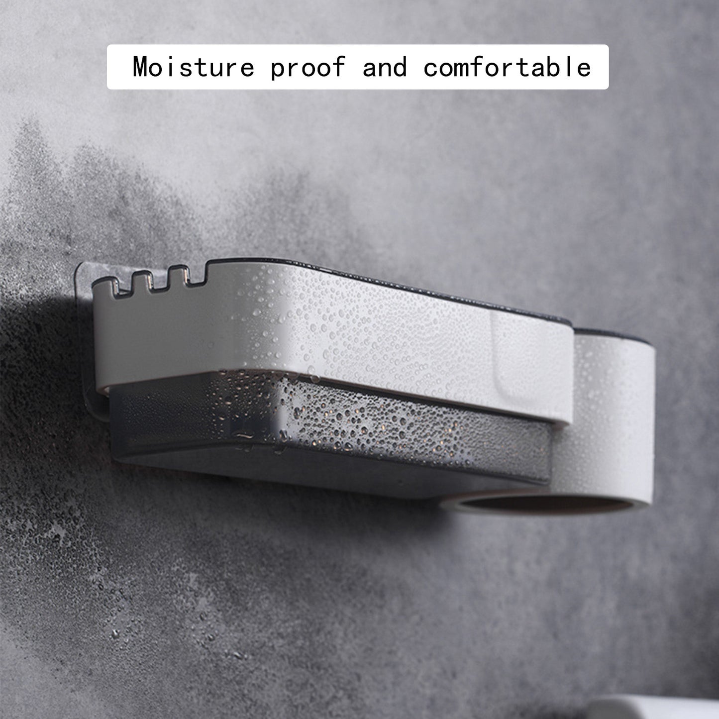Wall Mount Hair Dryer Holder, Storage Hanging Shelf Rack Bathroom Organizer