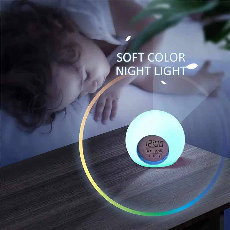 Digital Alarm Clock, 7 Color