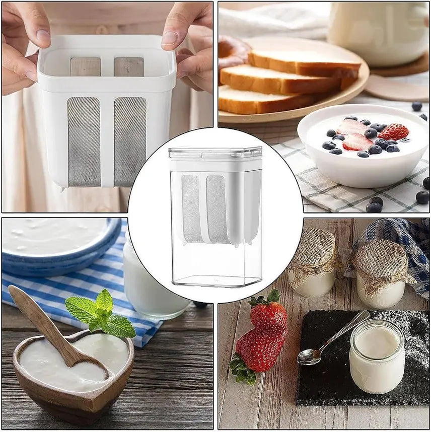 1100ml Greek Yogurt Strainer – Whey Separator Container