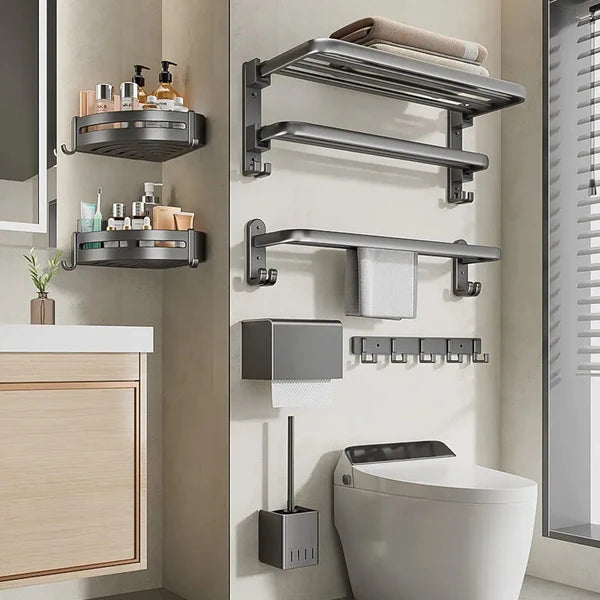 No Drilling Movable Towel Rack