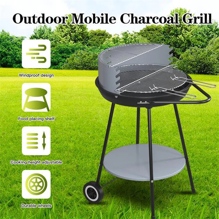 Open grill outdoor portable grill round BBQ plate