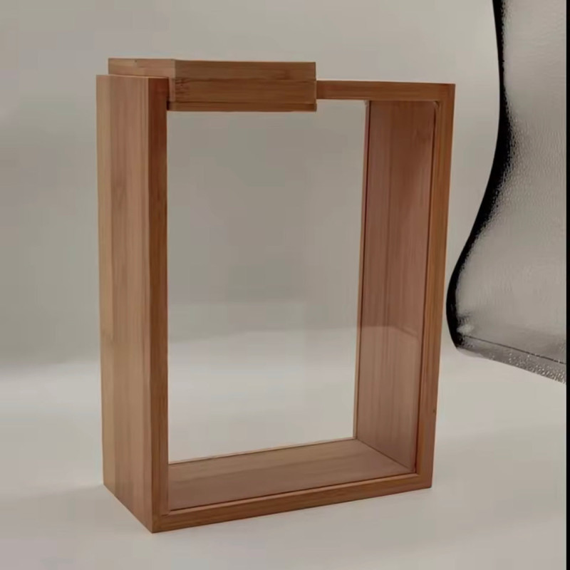 Wooden Cereal Storage Jar, Grain Food Bamboo Storage Container, Kitchen Food Storage Box Organizer