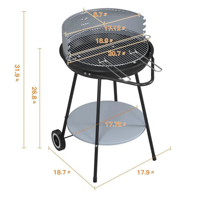 Open grill outdoor portable grill round BBQ plate