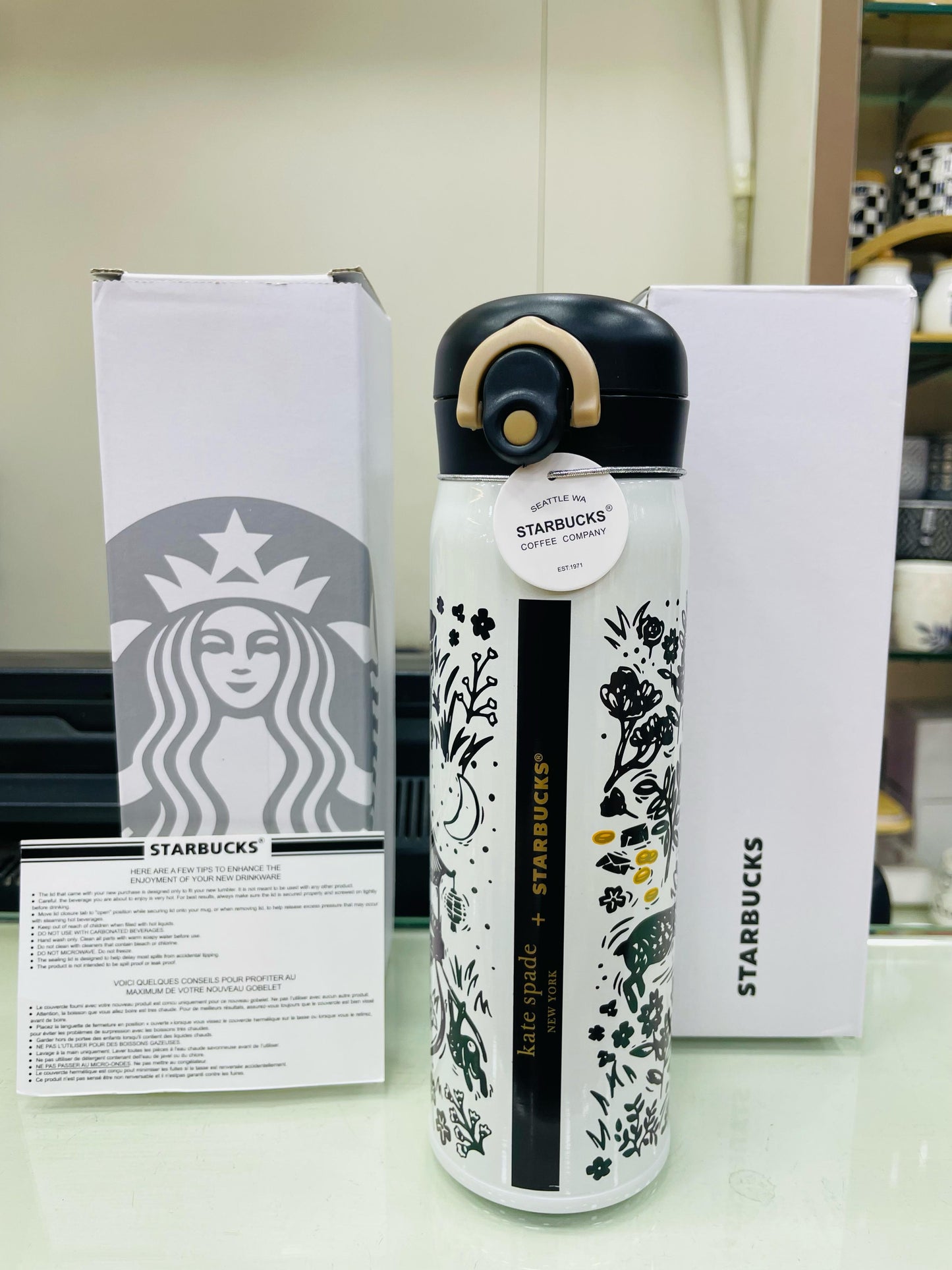 Starbucks Insulated Travel Water Bottle Mug Drink 500ml