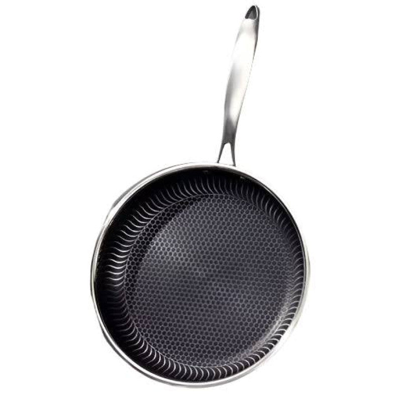 Stainless Steel Honey-Comb Laser Coated Frying Pan With Heavy Base