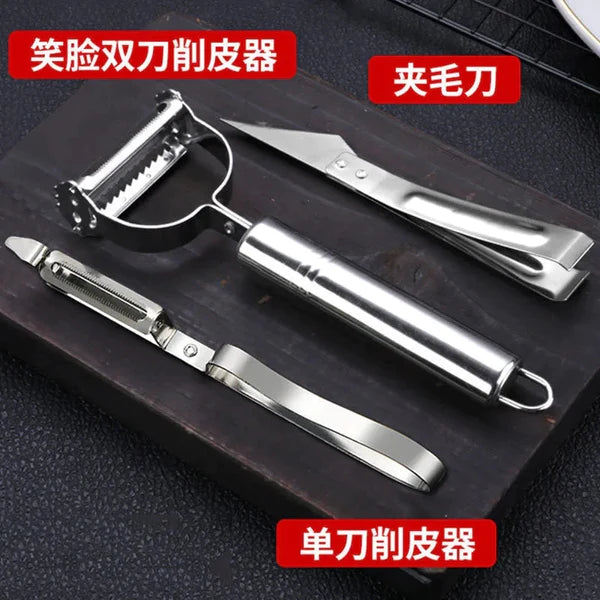 3Pcs Stainless Steel Peelar