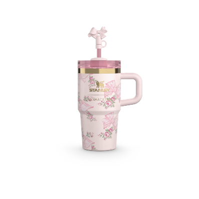 The Stanley X LoveShackFancy Holiday Quencher | 14 OZ - Rosa Beaux Pink