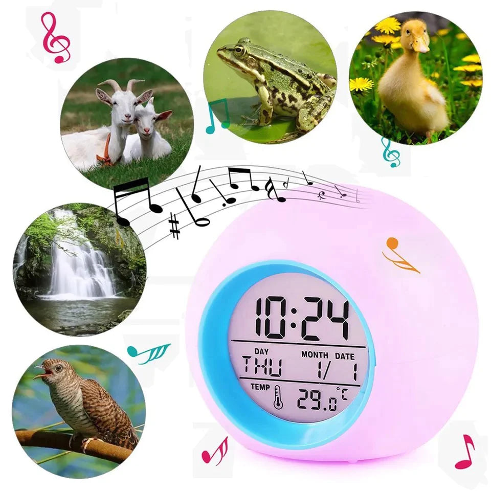 Digital Alarm Clock, 7 Color