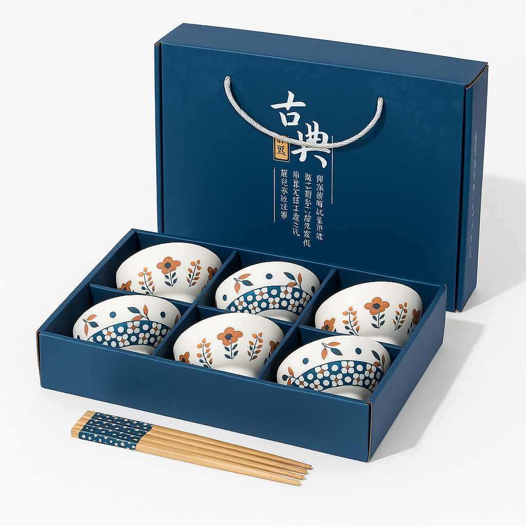 Japanese Heritage Ceramic Bowls - Set of 6