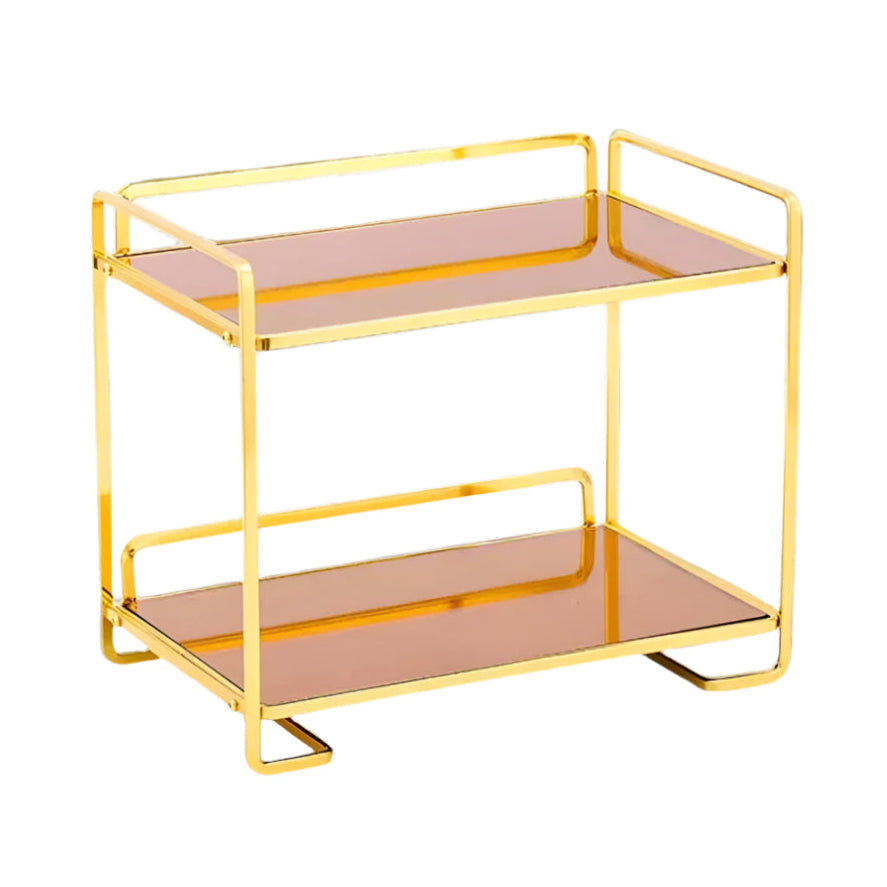 2 TIER GOLD MULTI-PURPOSE TRAY