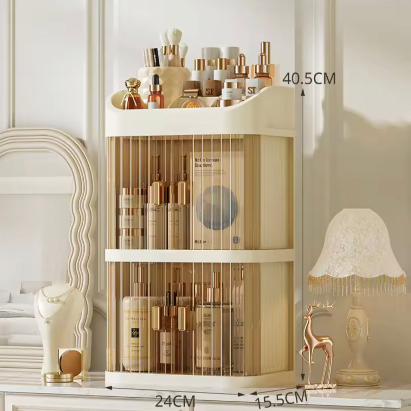 Large Capacity Makeup Storage Box, Dust Proof Dressing Table Storage Rack, Cosmetics Drawer Organizer