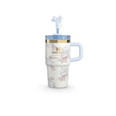 The Stanley X LoveShackFancy Holiday Quencher | 14 OZ - Rosa Beaux Blue