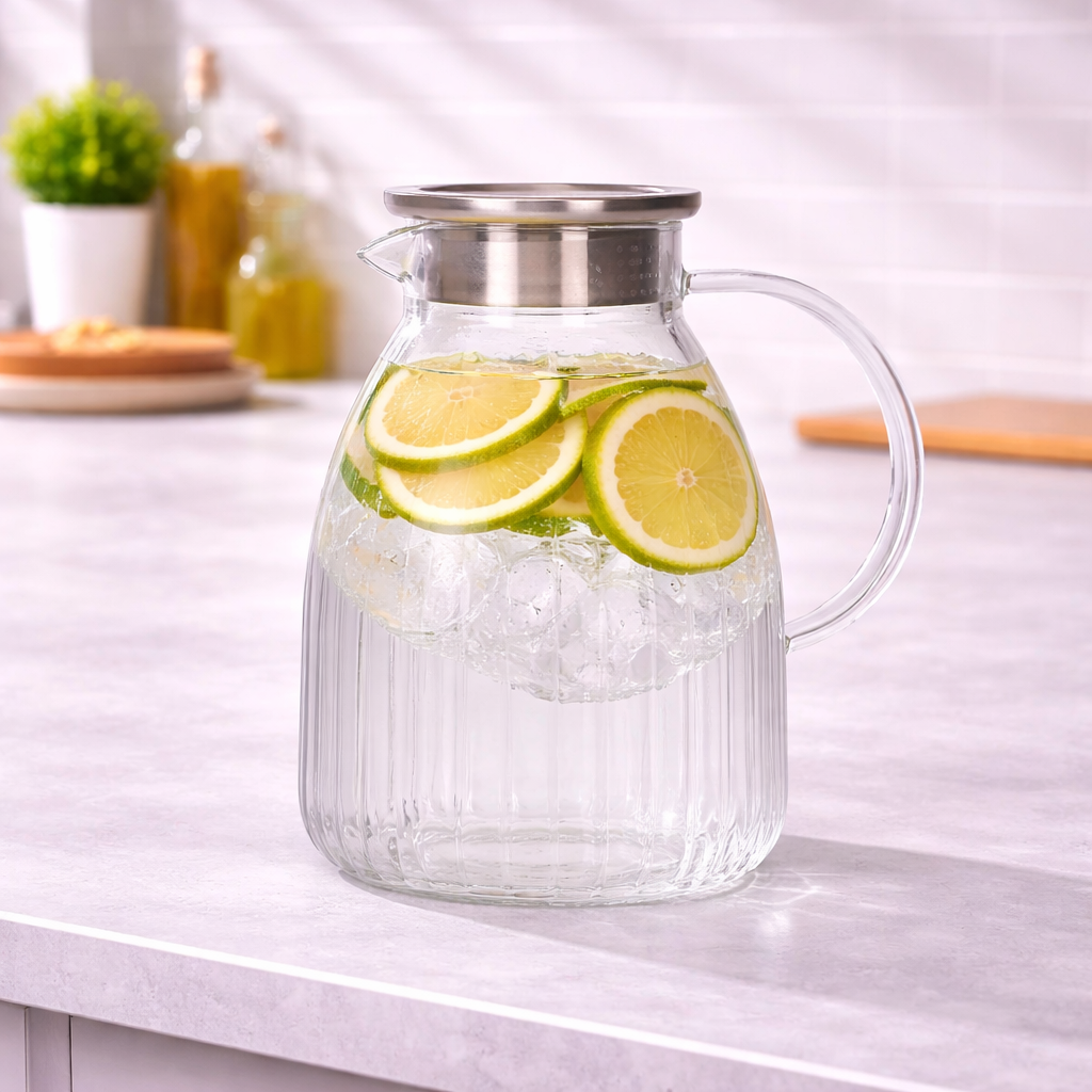 Danny Home Glass Juice Jar With Lid 1.4L