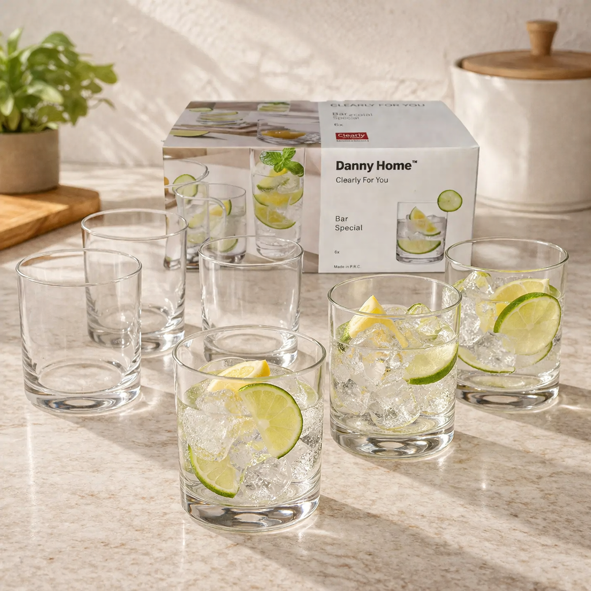 Danny Home Short Whisky Glasses 6pcs 410ml