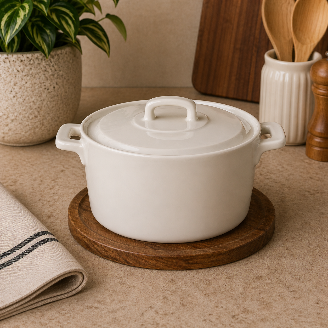 Danny Home Porcelain Casserole Pot 1.2L