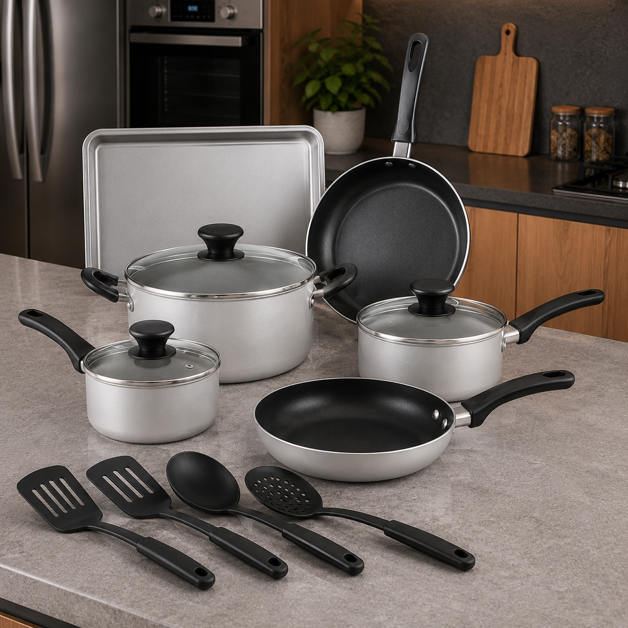 Prestige 15Pcs Cooking Set | Gray