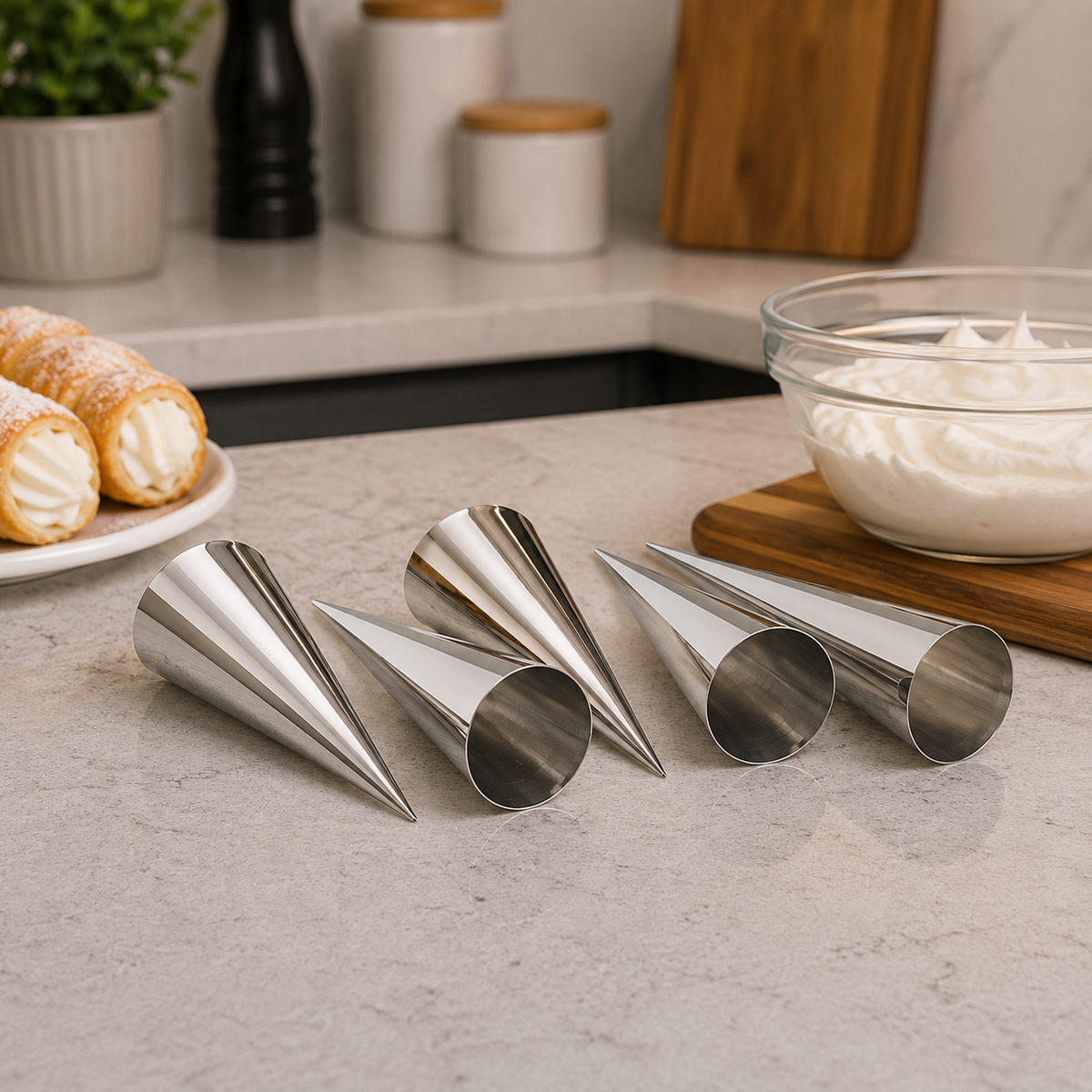 Prestige Cream Horn Set – 4 Pcs