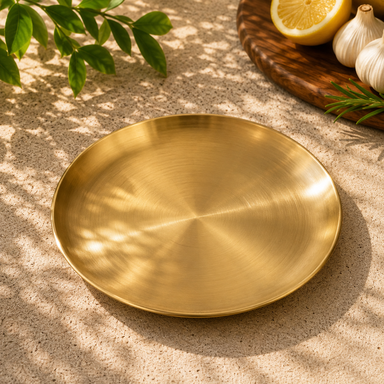 Barbecue Plate Gold – 23cm