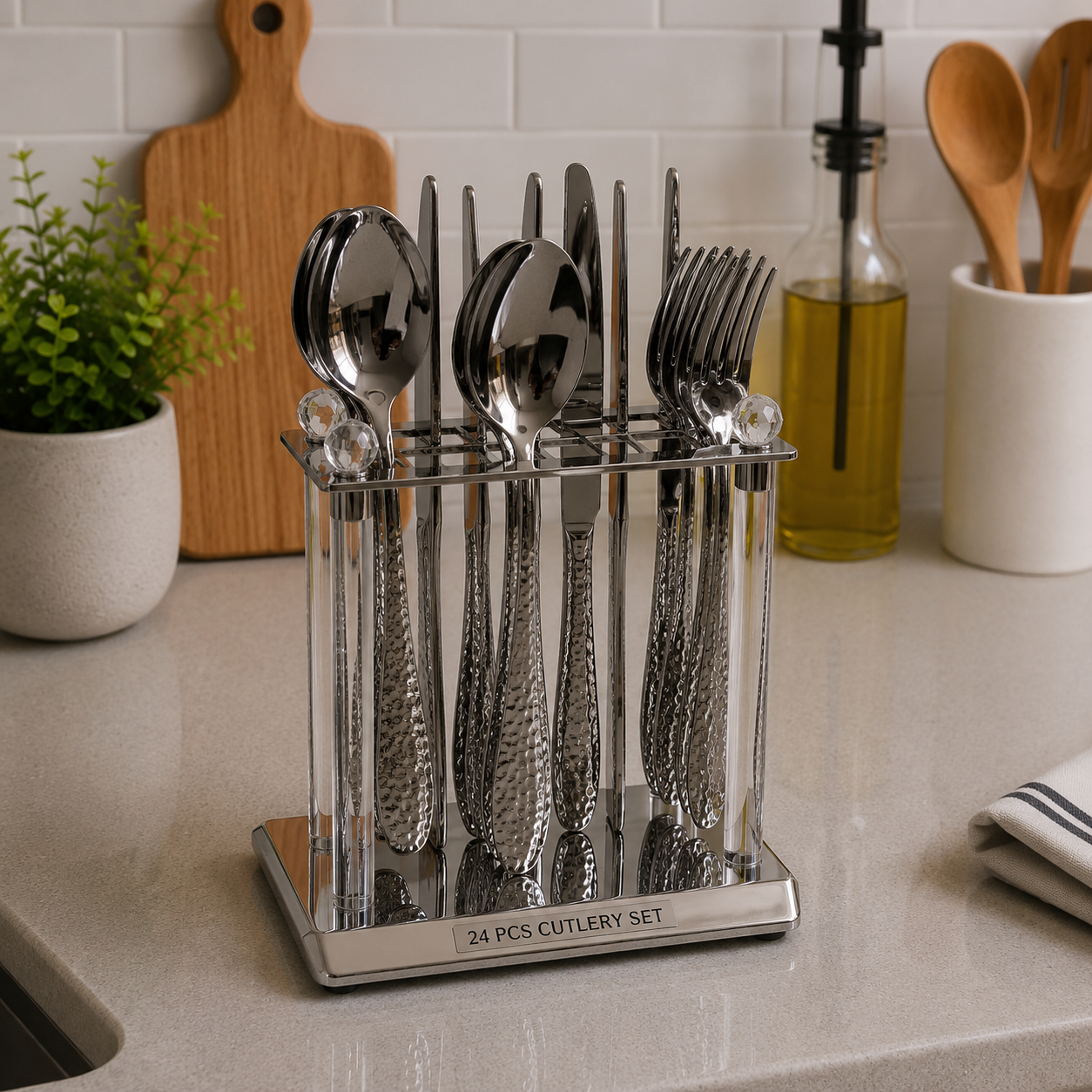 24Pcs Cutlery Set | Silver