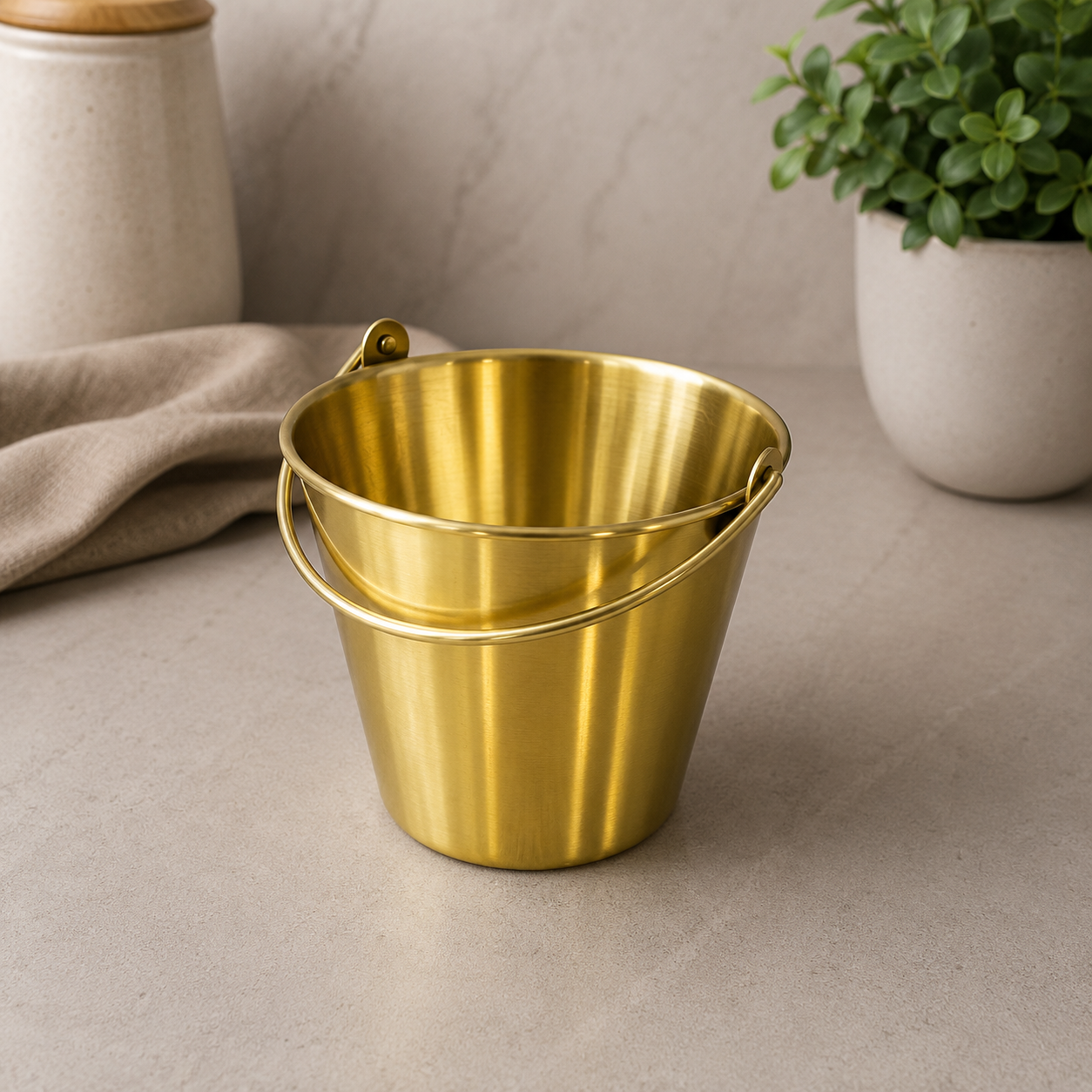 Mini Serving Bucket – 0.7L Gold Finish