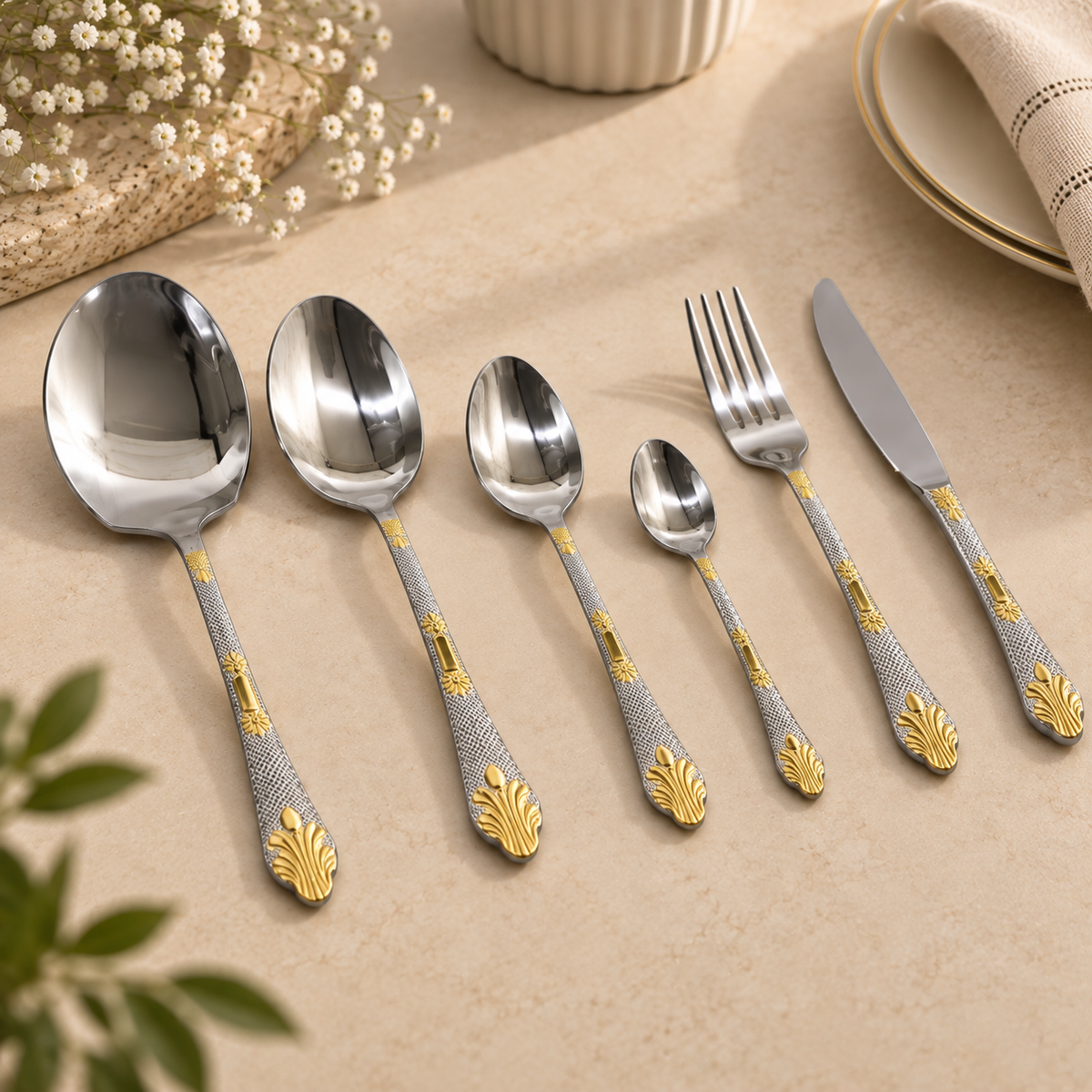 Imperial Gold Stainless Steel Cutlery Set