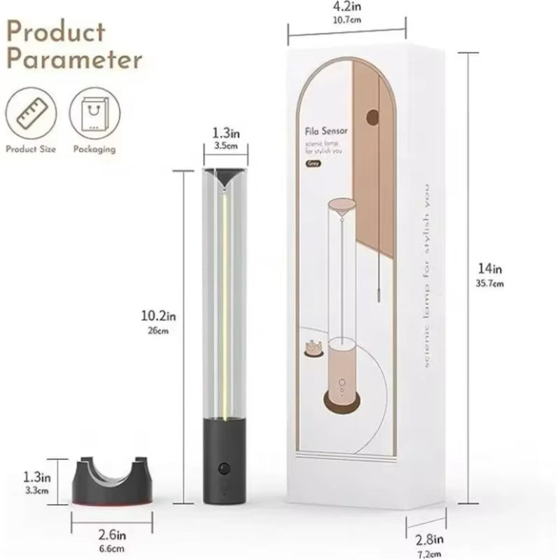 Wall Sticking Magnetic Wire Light, Touchable Cordless Desk Light, Room Decor LED Night Light