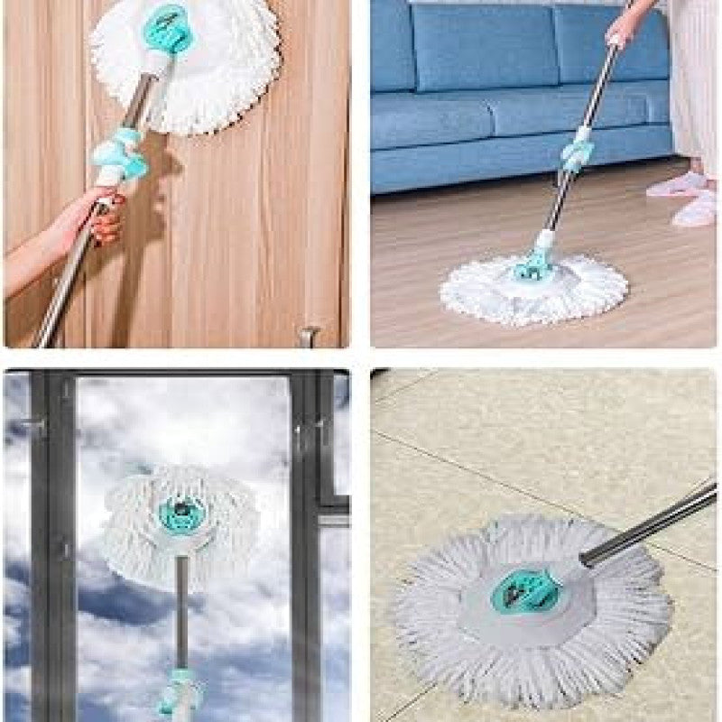 Automatic Rotation Magic Mop Bucket, Bus Style Floor Cleaning Mop, Microfiber Mop Bucket Cleaning Set