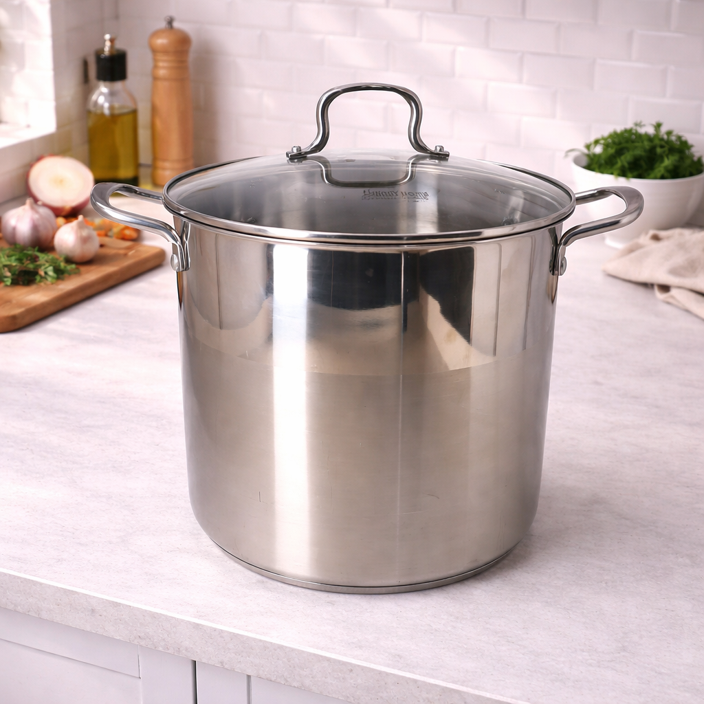 Danny Home Stainless Steel Stockpot With Glass Lid 28cm