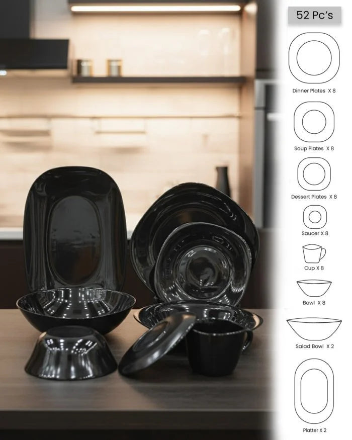 Luxury Black Dinnerware Set