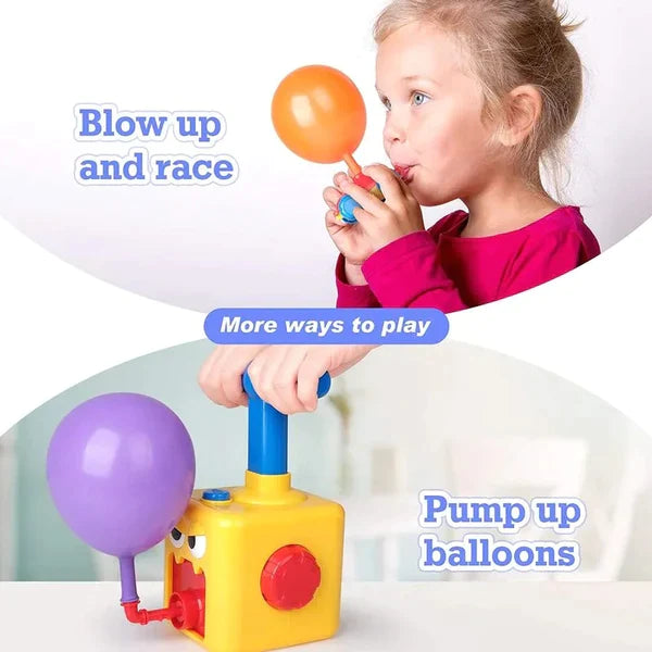 Balloon launcher car toy set
