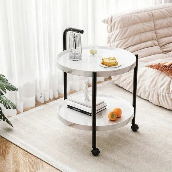 2 Tier Wooden Serving Trolley