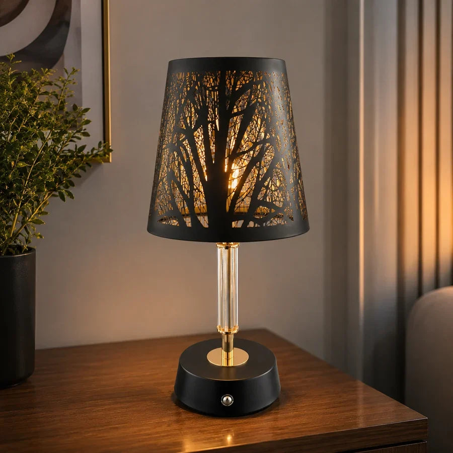 Forest Silhouette Glow Table Lamp