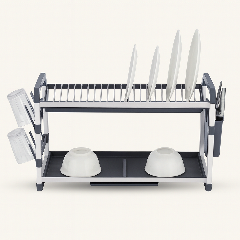 Binca 2 Tier Aluminium Dish Rack