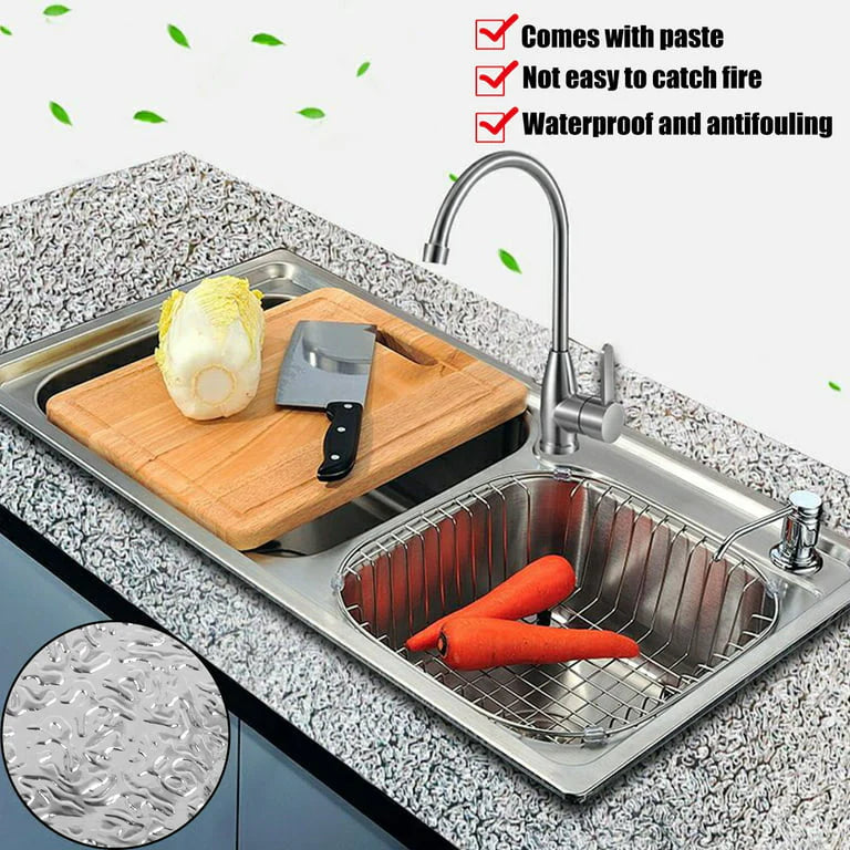 Silver Self Adhesive Kitchen Oil-Proof Waterproof Aluminum Foil